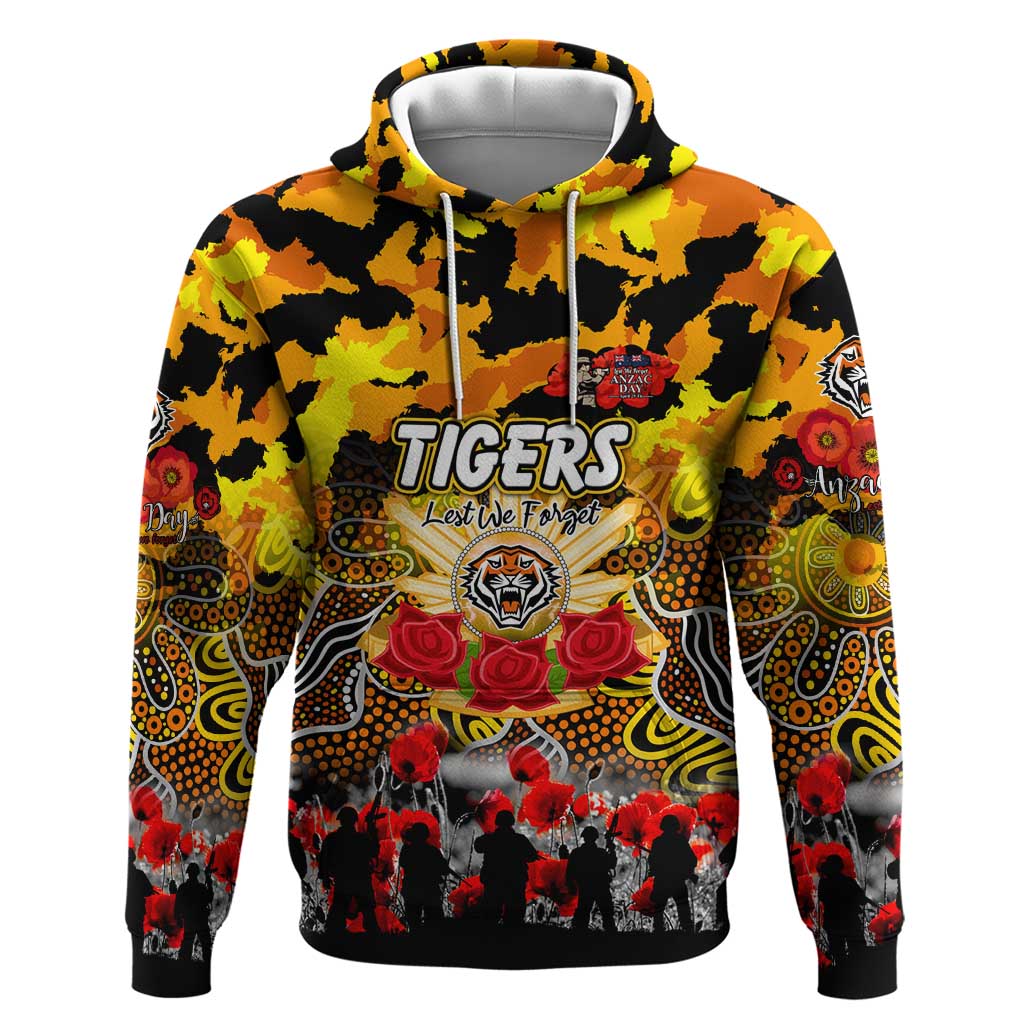 Personalized Tigers ANZAC Day Hoodie Australian Army - Lest We Forget