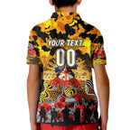 Personalized Tigers ANZAC Day Kid Polo Shirt Australian Army - Lest We Forget