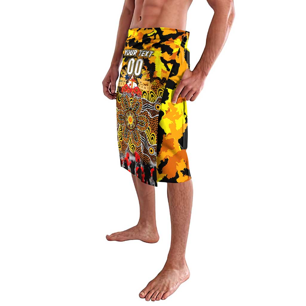 Personalized Tigers ANZAC Day Lavalava Australian Army - Lest We Forget