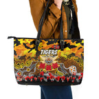 Tigers ANZAC Day Leather Tote Bag Australian Army - Lest We Forget