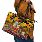 Tigers ANZAC Day Leather Tote Bag Australian Army - Lest We Forget