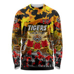 Personalized Tigers ANZAC Day Long Sleeve Shirt Australian Army - Lest We Forget