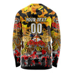 Personalized Tigers ANZAC Day Long Sleeve Shirt Australian Army - Lest We Forget