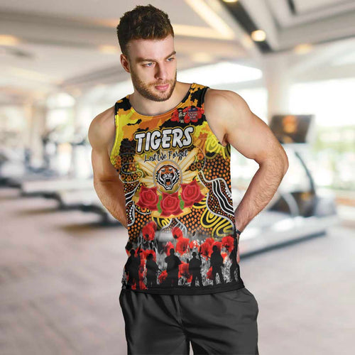 Personalized Tigers ANZAC Day Men Tank Top Australian Army - Lest We Forget