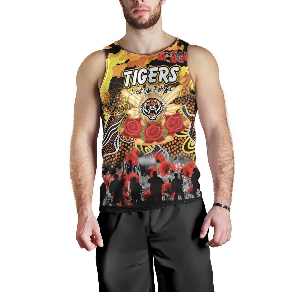 Personalized Tigers ANZAC Day Men Tank Top Australian Army - Lest We Forget