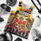 Personalized Tigers ANZAC Day Men Tank Top Australian Army - Lest We Forget