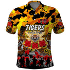 Personalized Tigers ANZAC Day Polo Shirt Australian Army - Lest We Forget