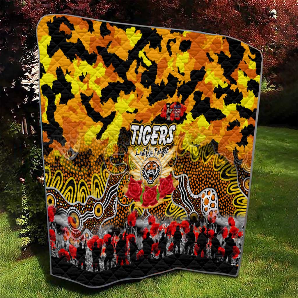Tigers ANZAC Day Quilt Australian Army - Lest We Forget