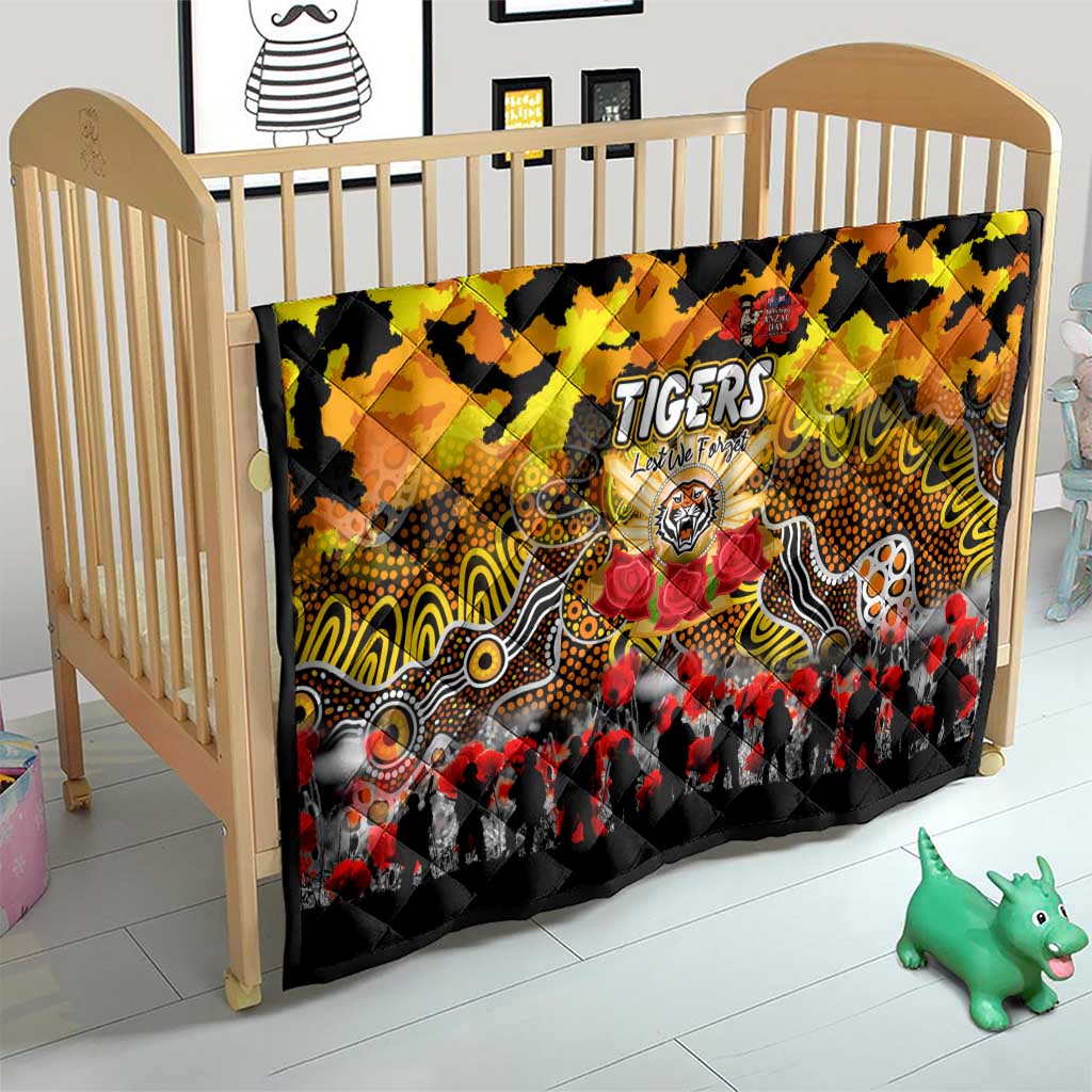 Tigers ANZAC Day Quilt Australian Army - Lest We Forget