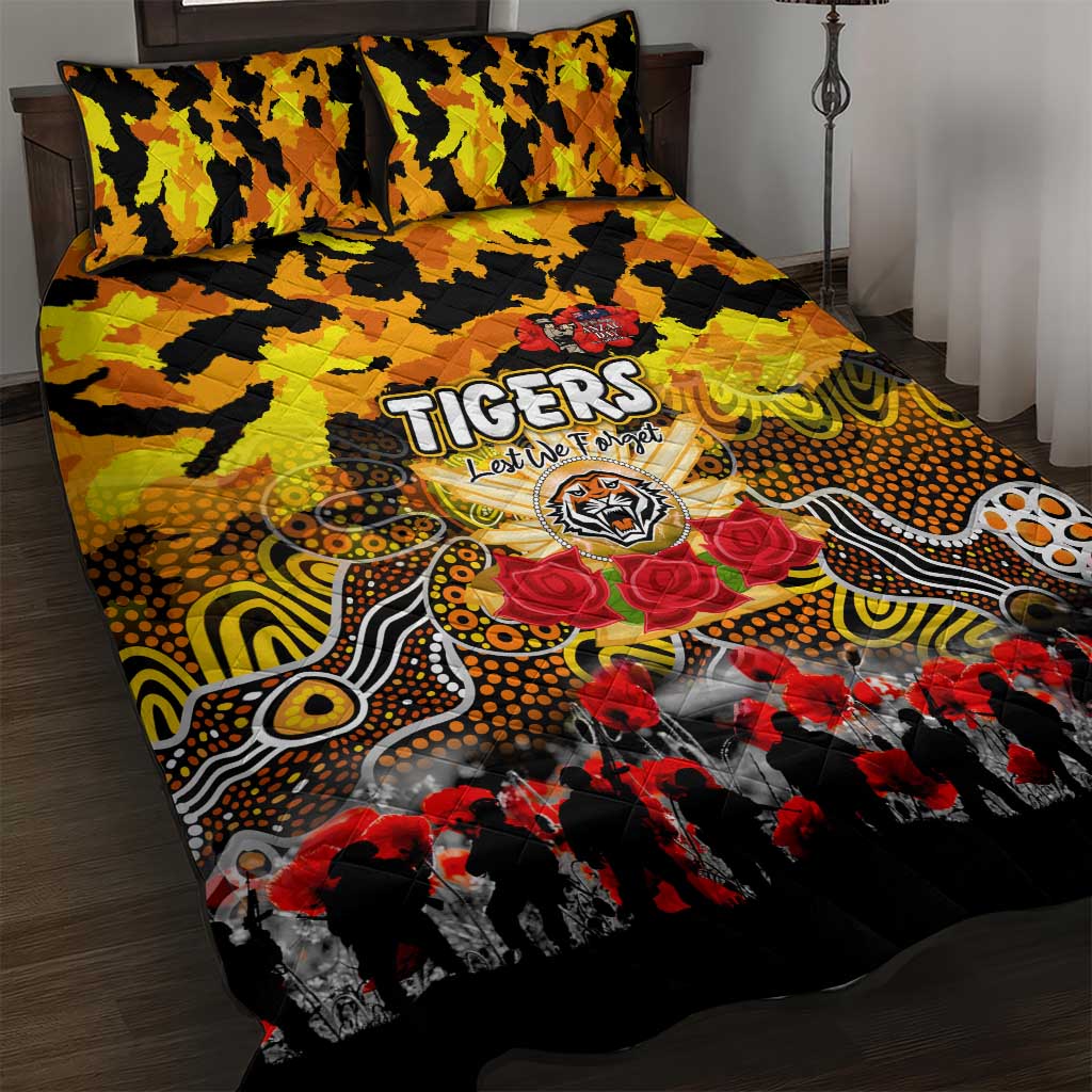 Tigers ANZAC Day Quilt Bed Set Australian Army - Lest We Forget
