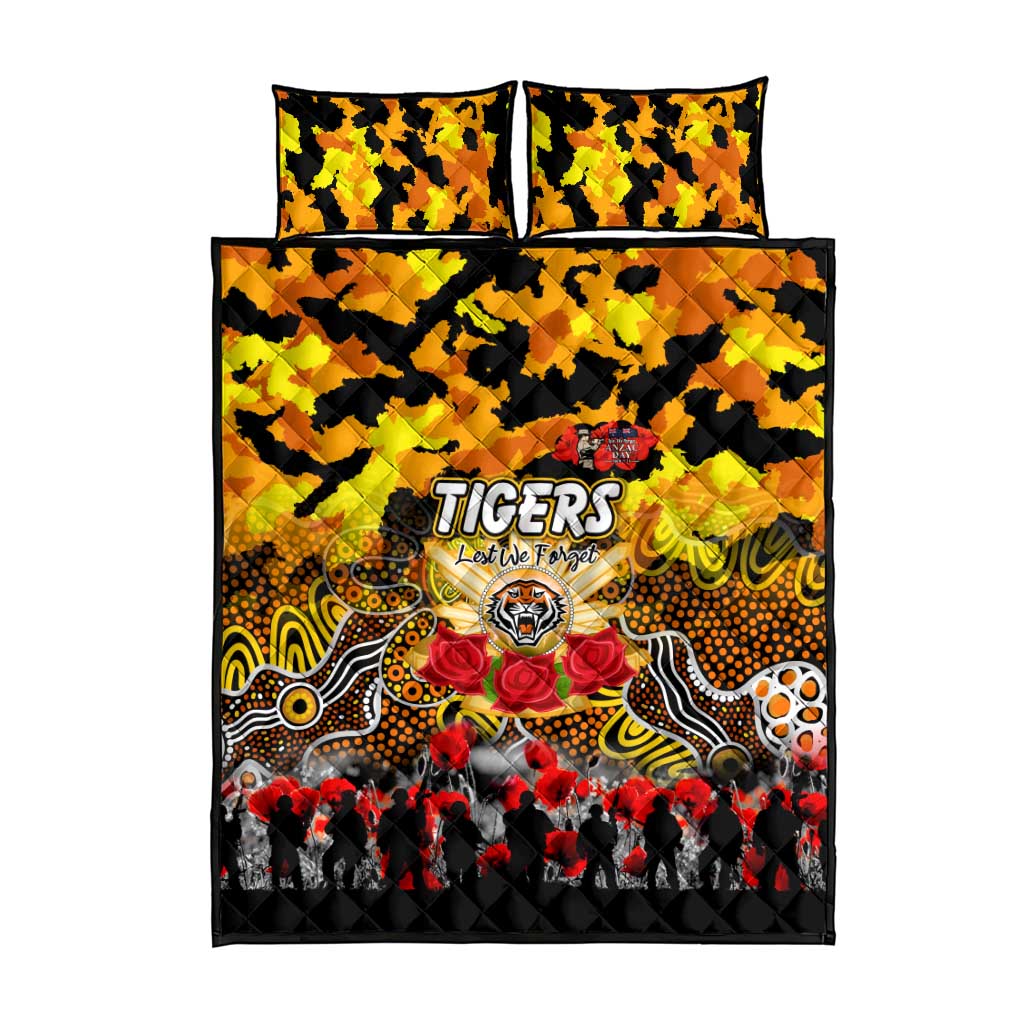 Tigers ANZAC Day Quilt Bed Set Australian Army - Lest We Forget
