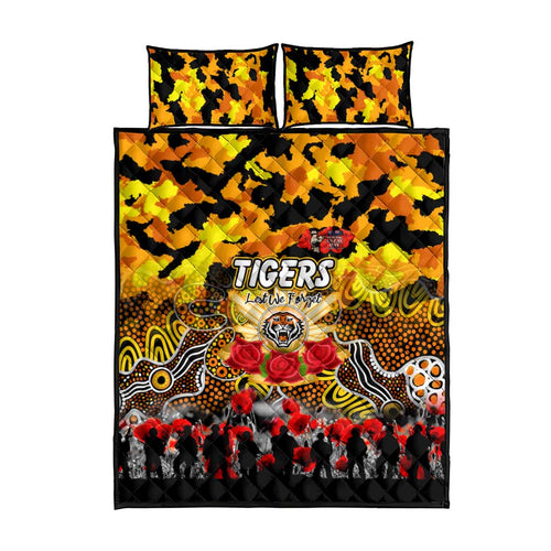 Tigers ANZAC Day Quilt Bed Set Australian Army - Lest We Forget