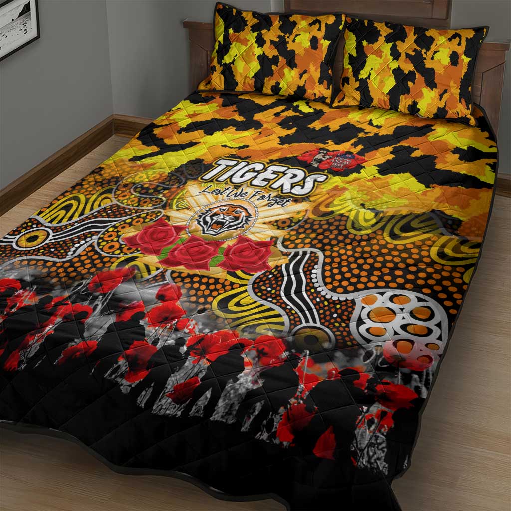 Tigers ANZAC Day Quilt Bed Set Australian Army - Lest We Forget