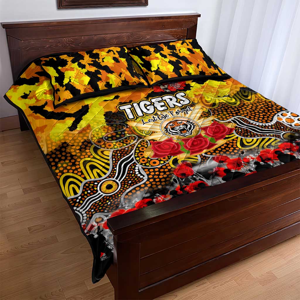 Tigers ANZAC Day Quilt Bed Set Australian Army - Lest We Forget