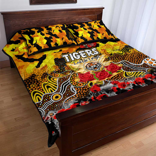 Tigers ANZAC Day Quilt Bed Set Australian Army - Lest We Forget