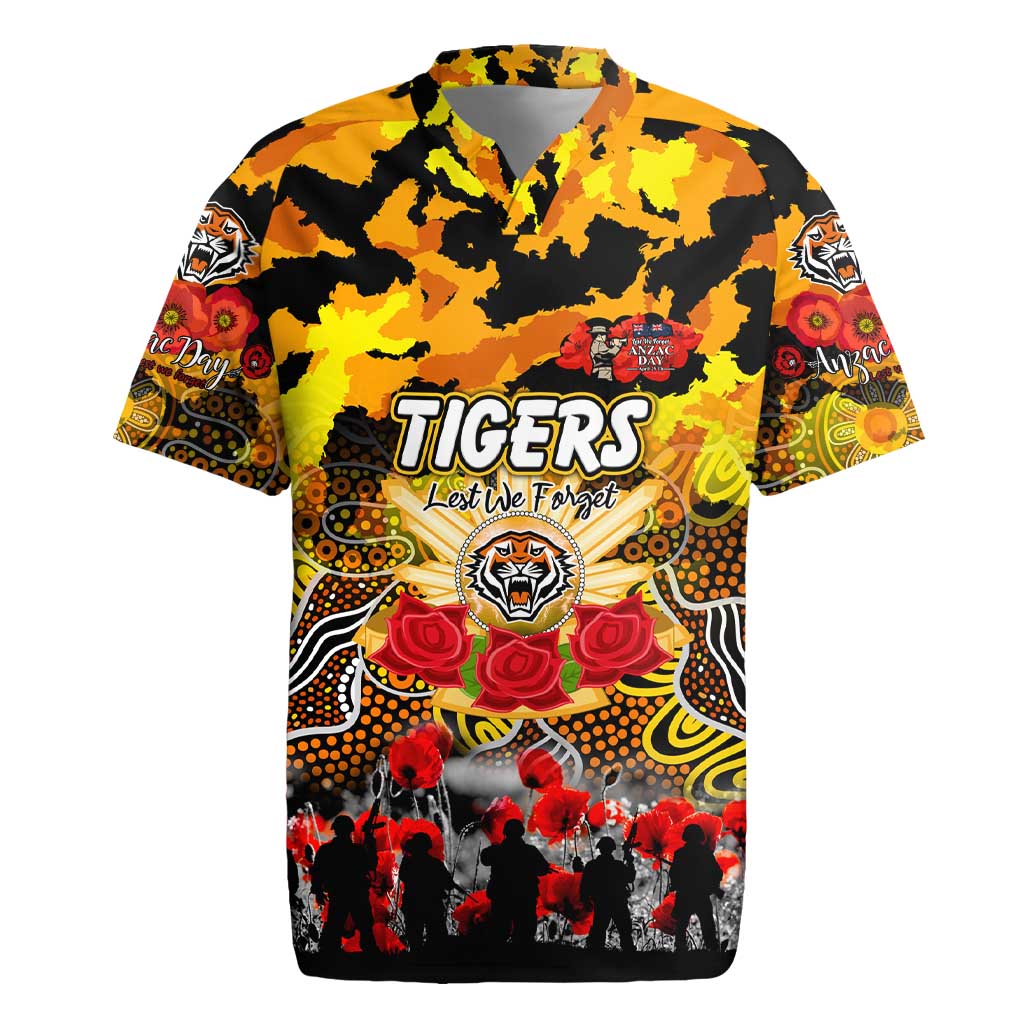 Personalized Tigers ANZAC Day Rugby Jersey Australian Army - Lest We Forget