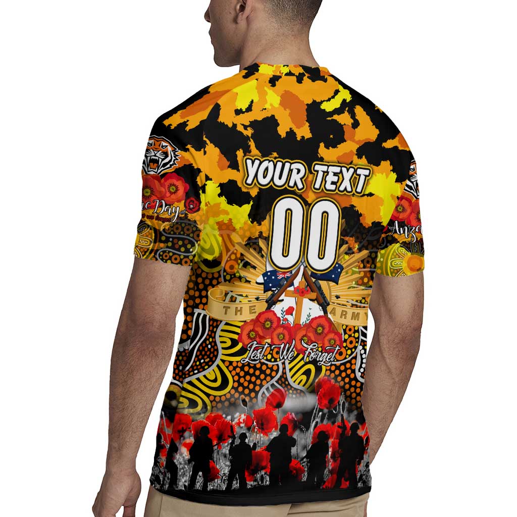 Personalized Tigers ANZAC Day Rugby Jersey Australian Army - Lest We Forget
