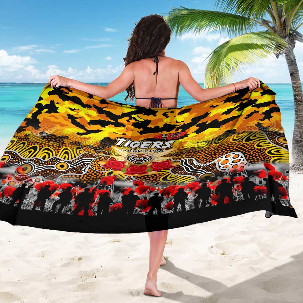 Tigers ANZAC Day Sarong Australian Army - Lest We Forget