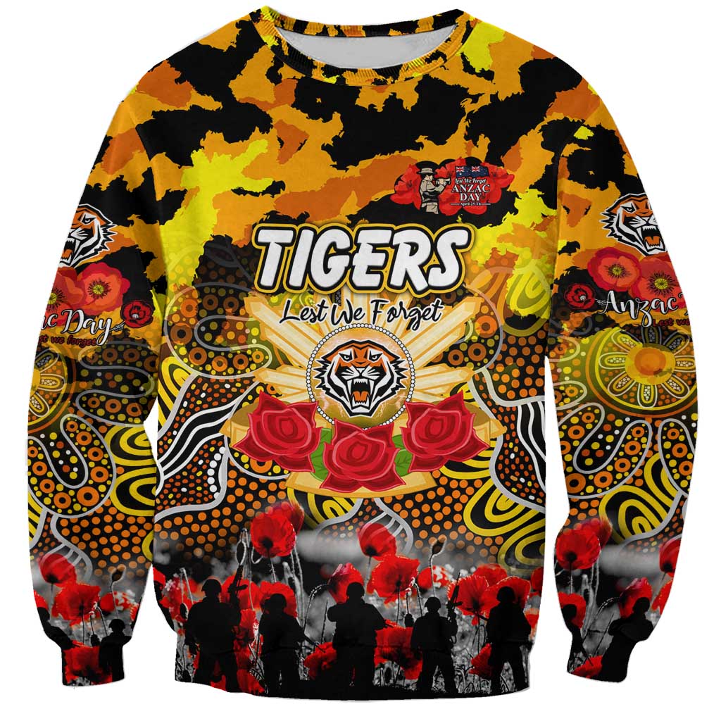 Personalized Tigers ANZAC Day Sweatshirt Australian Army - Lest We Forget