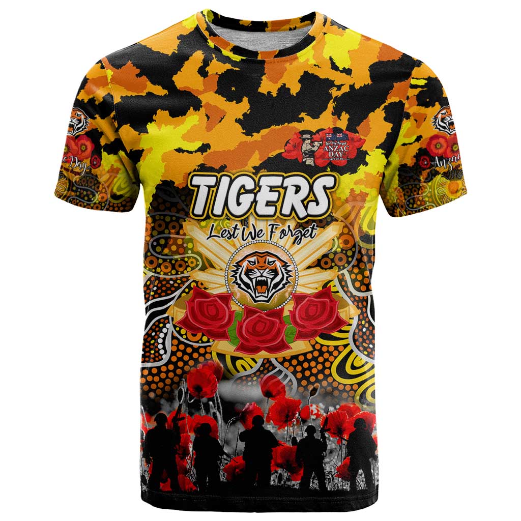 Personalized Tigers ANZAC Day T Shirt Australian Army - Lest We Forget