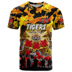 Personalized Tigers ANZAC Day T Shirt Australian Army - Lest We Forget
