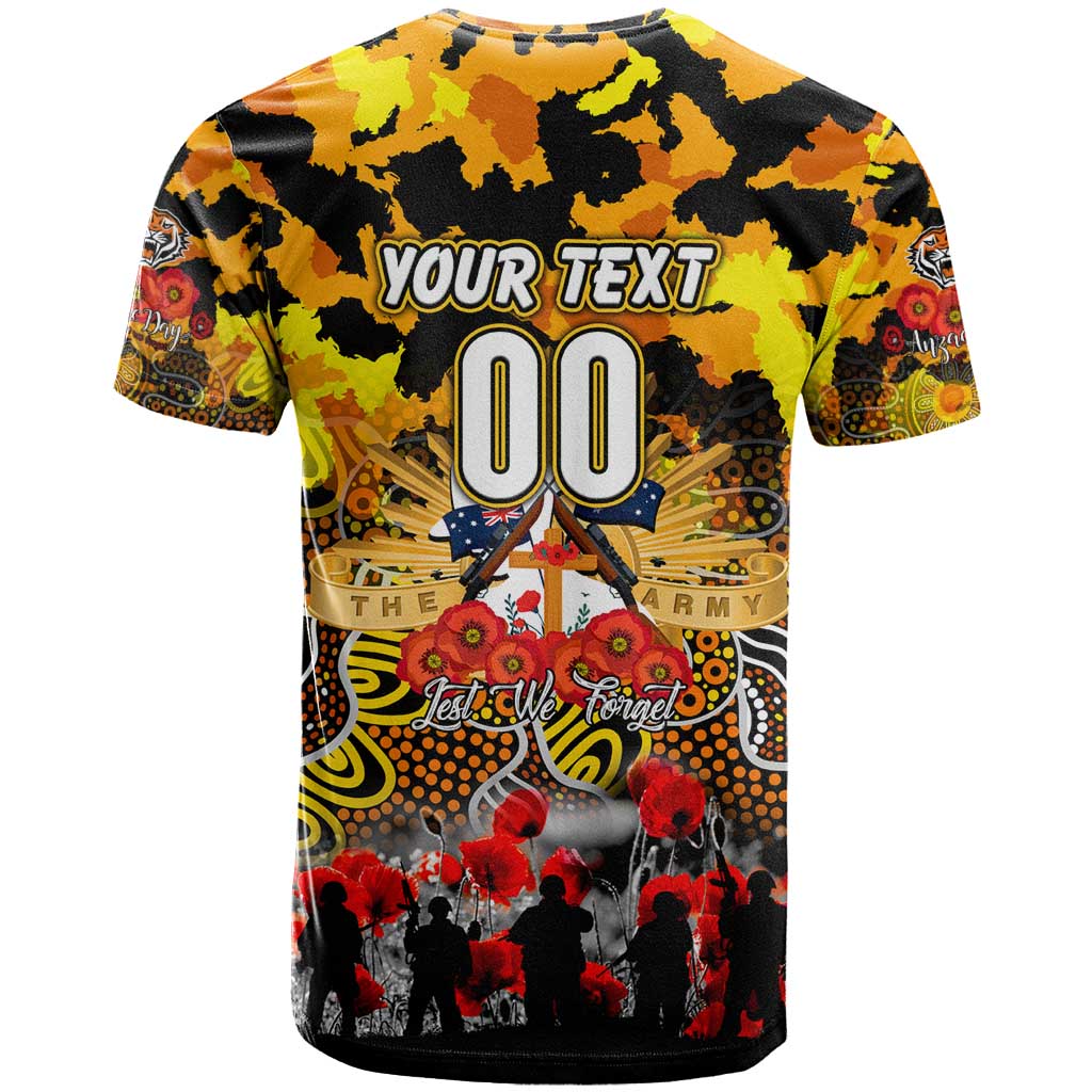 Personalized Tigers ANZAC Day T Shirt Australian Army - Lest We Forget