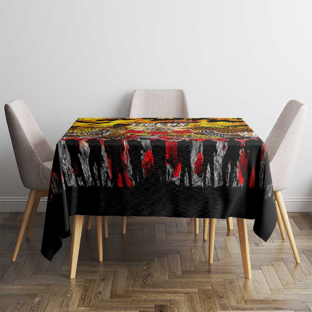 Tigers ANZAC Day Tablecloth Australian Army - Lest We Forget