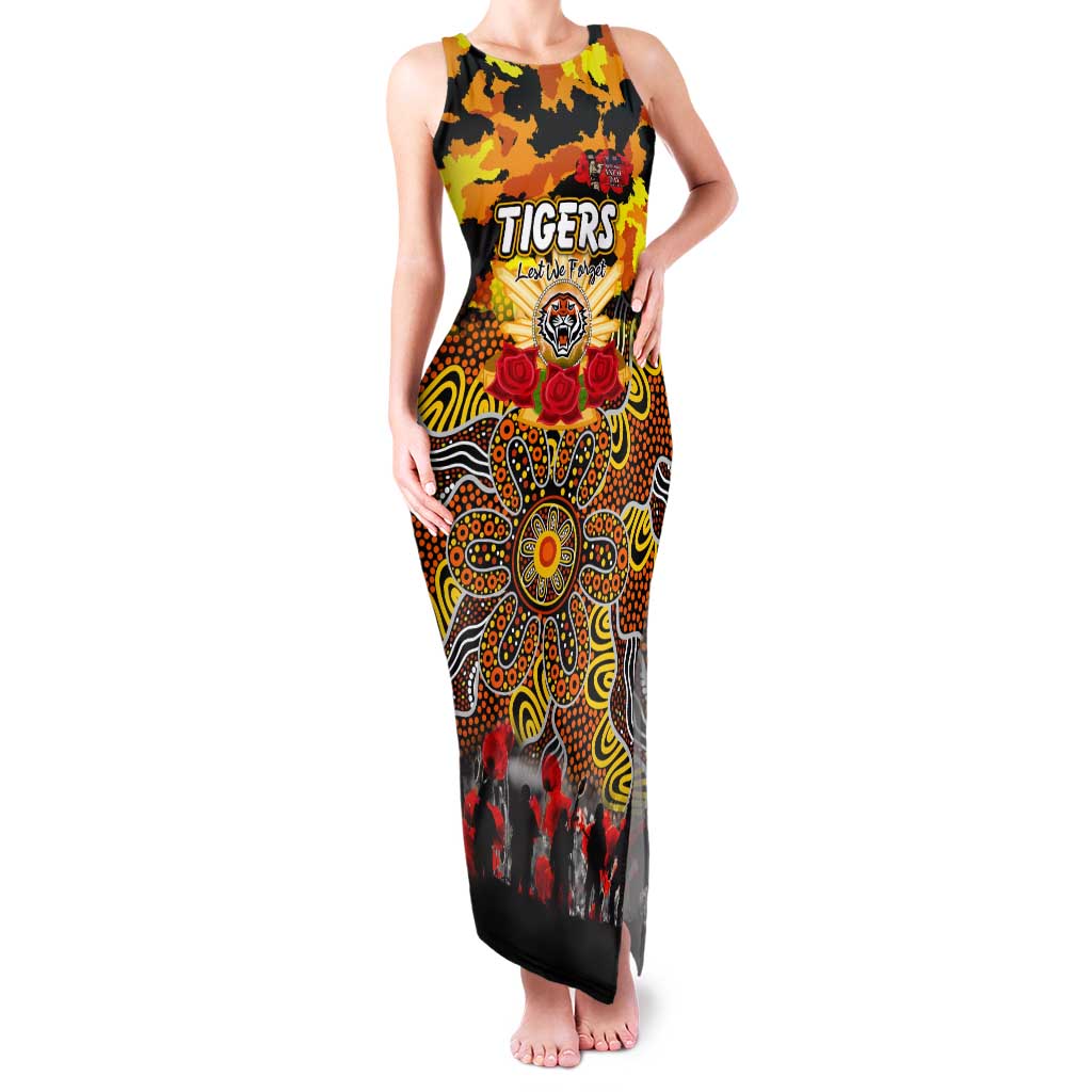 Personalized Tigers ANZAC Day Tank Maxi Dress Australian Army - Lest We Forget