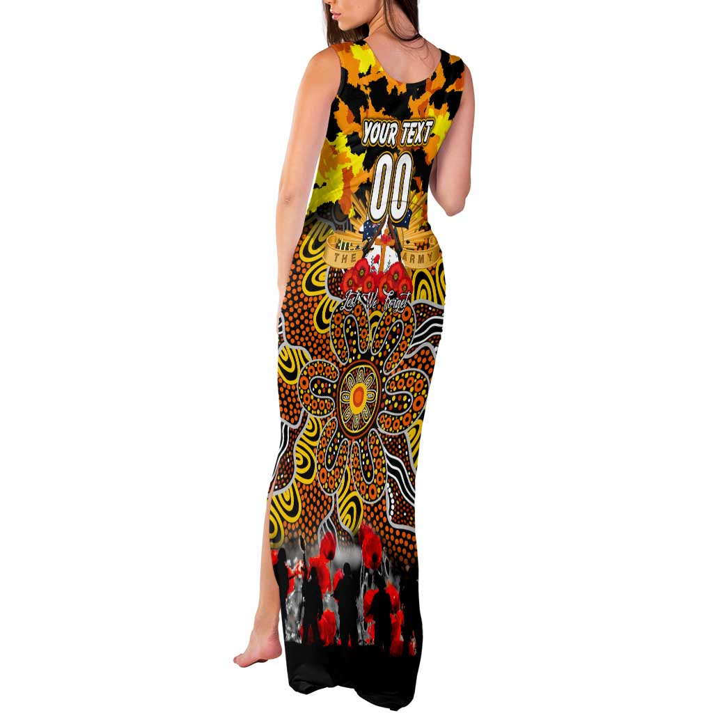 Personalized Tigers ANZAC Day Tank Maxi Dress Australian Army - Lest We Forget