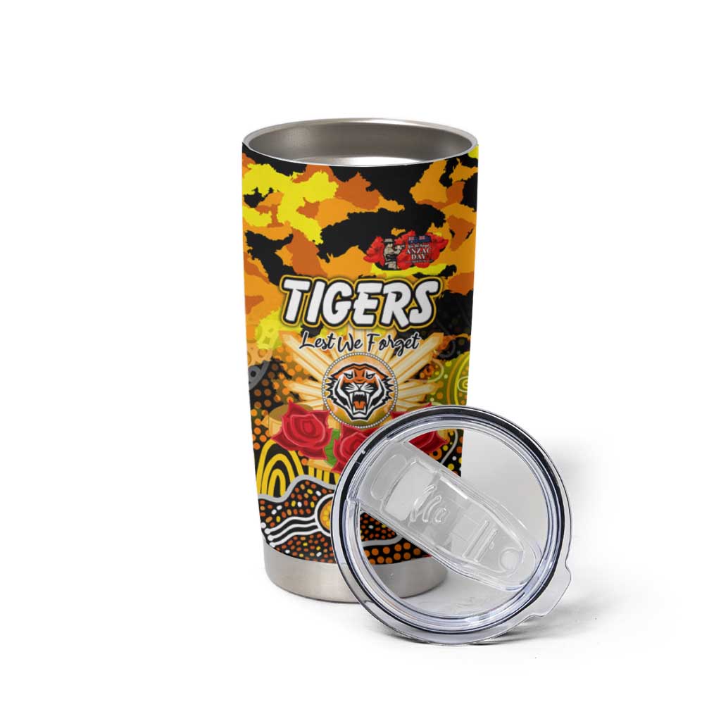 Personalized Tigers ANZAC Day Tumbler Cup Australian Army - Lest We Forget