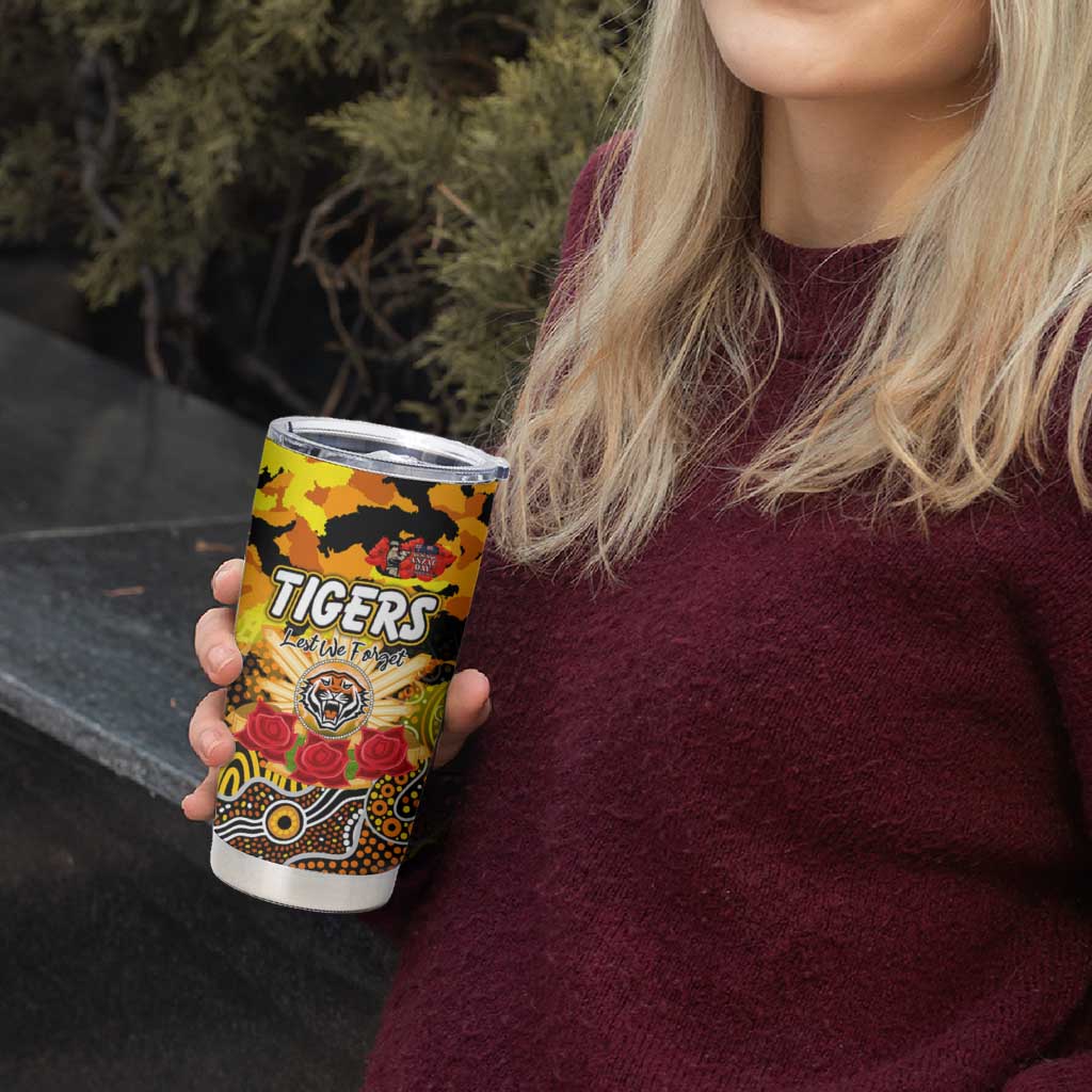 Personalized Tigers ANZAC Day Tumbler Cup Australian Army - Lest We Forget
