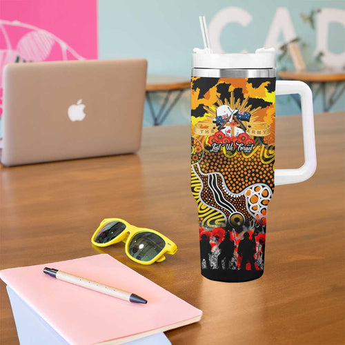 Personalized Tigers ANZAC Day Tumbler With Handle Australian Army - Lest We Forget