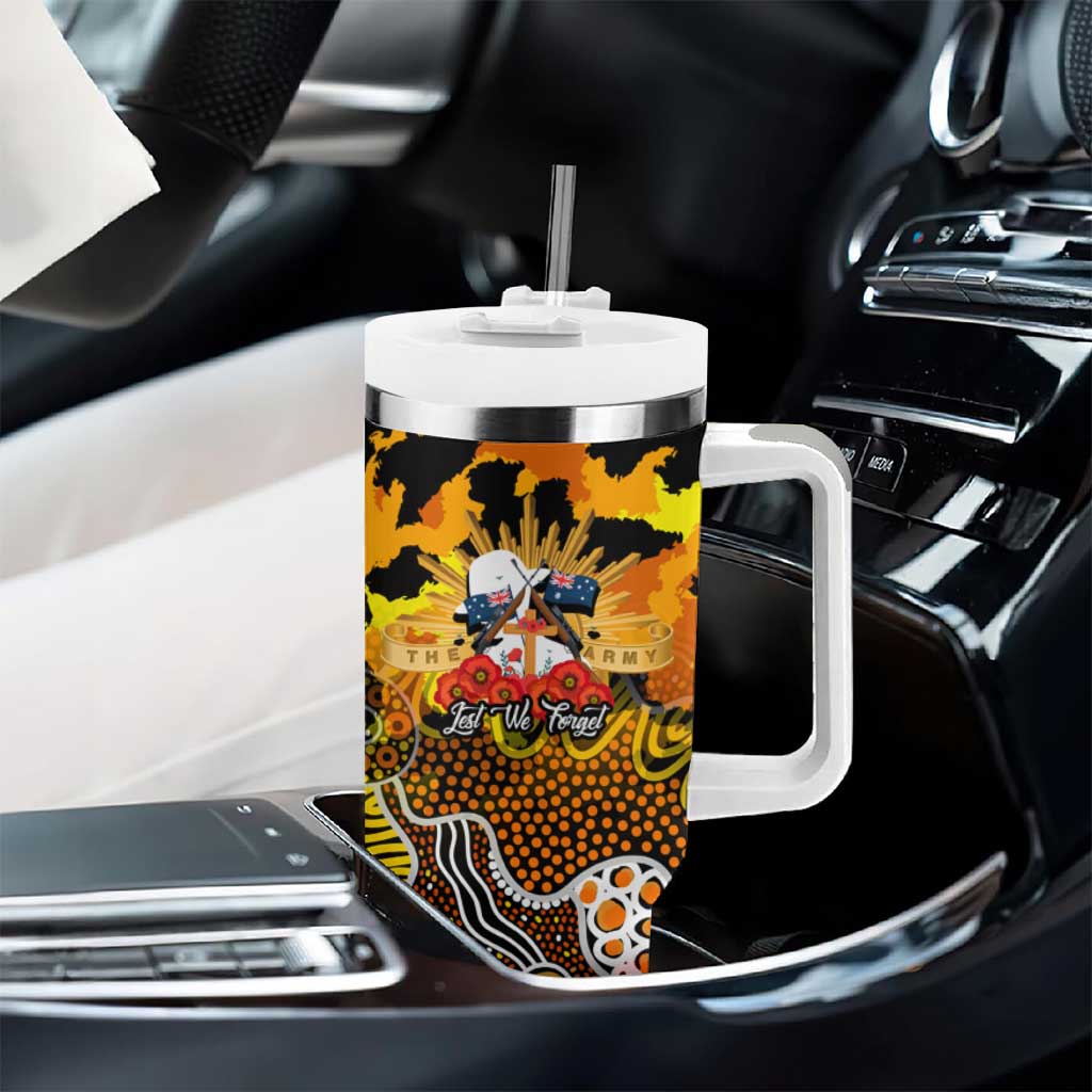 Personalized Tigers ANZAC Day Tumbler With Handle Australian Army - Lest We Forget