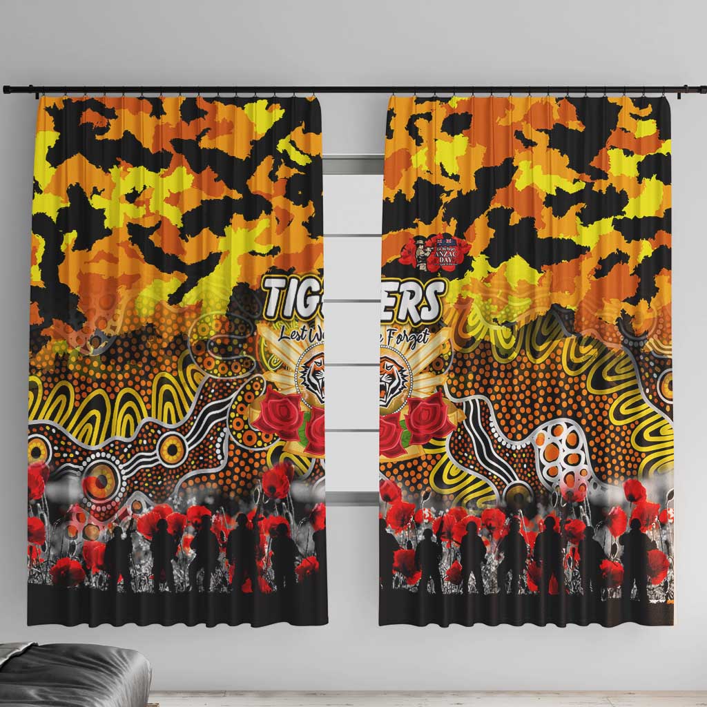Tigers ANZAC Day Window Curtain Australian Army - Lest We Forget