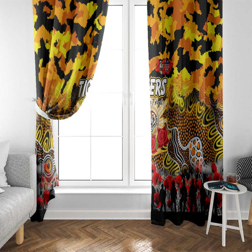 Tigers ANZAC Day Window Curtain Australian Army - Lest We Forget