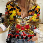 Personalized Tigers ANZAC Day Women Casual Shirt Australian Army - Lest We Forget