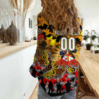Personalized Tigers ANZAC Day Women Casual Shirt Australian Army - Lest We Forget