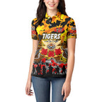 Personalized Tigers ANZAC Day Women Polo Shirt Australian Army - Lest We Forget