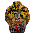 Personalized Tigers ANZAC Day Zip Hoodie Australian Army - Lest We Forget