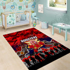 Roosters ANZAC Day Area Rug Australian Army - Lest We Forget