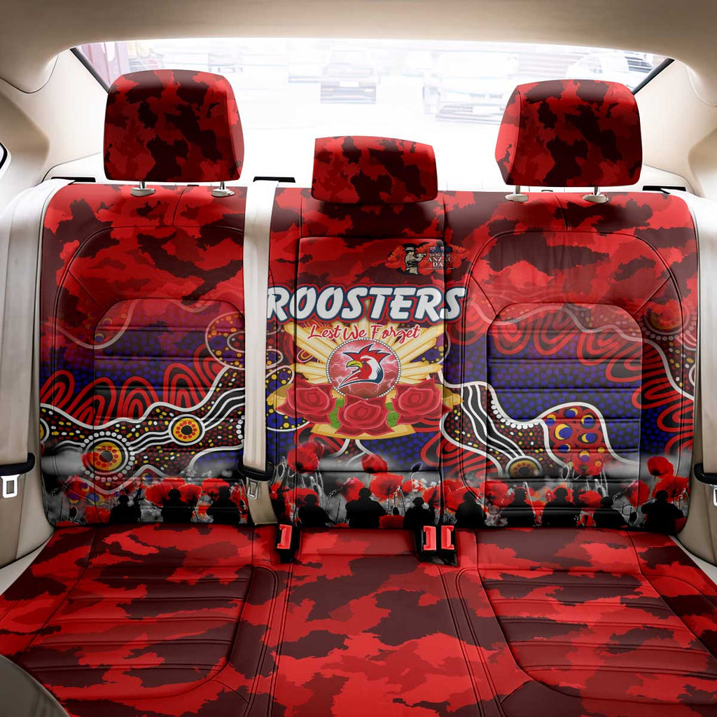Roosters ANZAC Day Back Car Seat Cover Australian Army - Lest We Forget