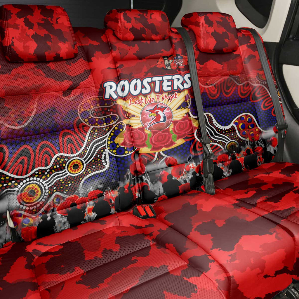 Roosters ANZAC Day Back Car Seat Cover Australian Army - Lest We Forget