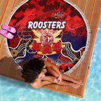 Roosters ANZAC Day Beach Blanket Australian Army - Lest We Forget