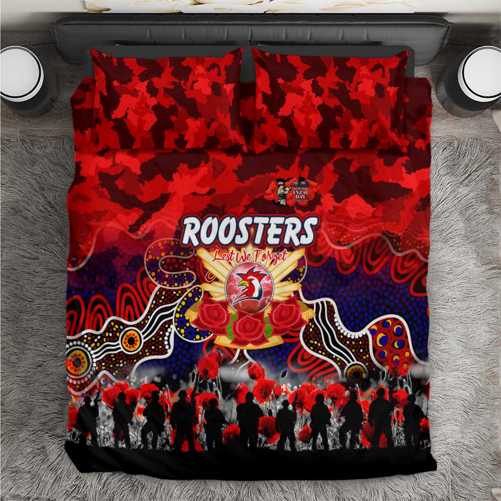 Roosters ANZAC Day Bedding Set Australian Army - Lest We Forget