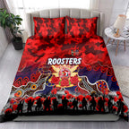 Roosters ANZAC Day Bedding Set Australian Army - Lest We Forget