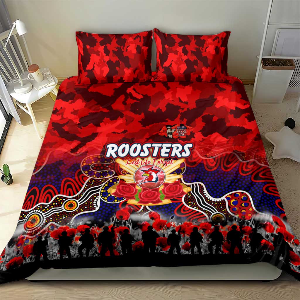 Roosters ANZAC Day Bedding Set Australian Army - Lest We Forget