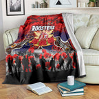 Roosters ANZAC Day Blanket Australian Army - Lest We Forget