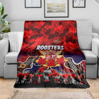 Roosters ANZAC Day Blanket Australian Army - Lest We Forget