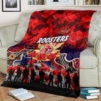 Roosters ANZAC Day Blanket Australian Army - Lest We Forget