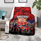 Roosters ANZAC Day Blanket Australian Army - Lest We Forget